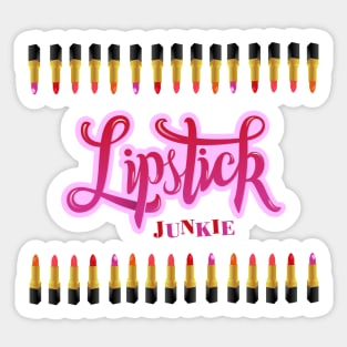 Lipstick Junkie Sticker